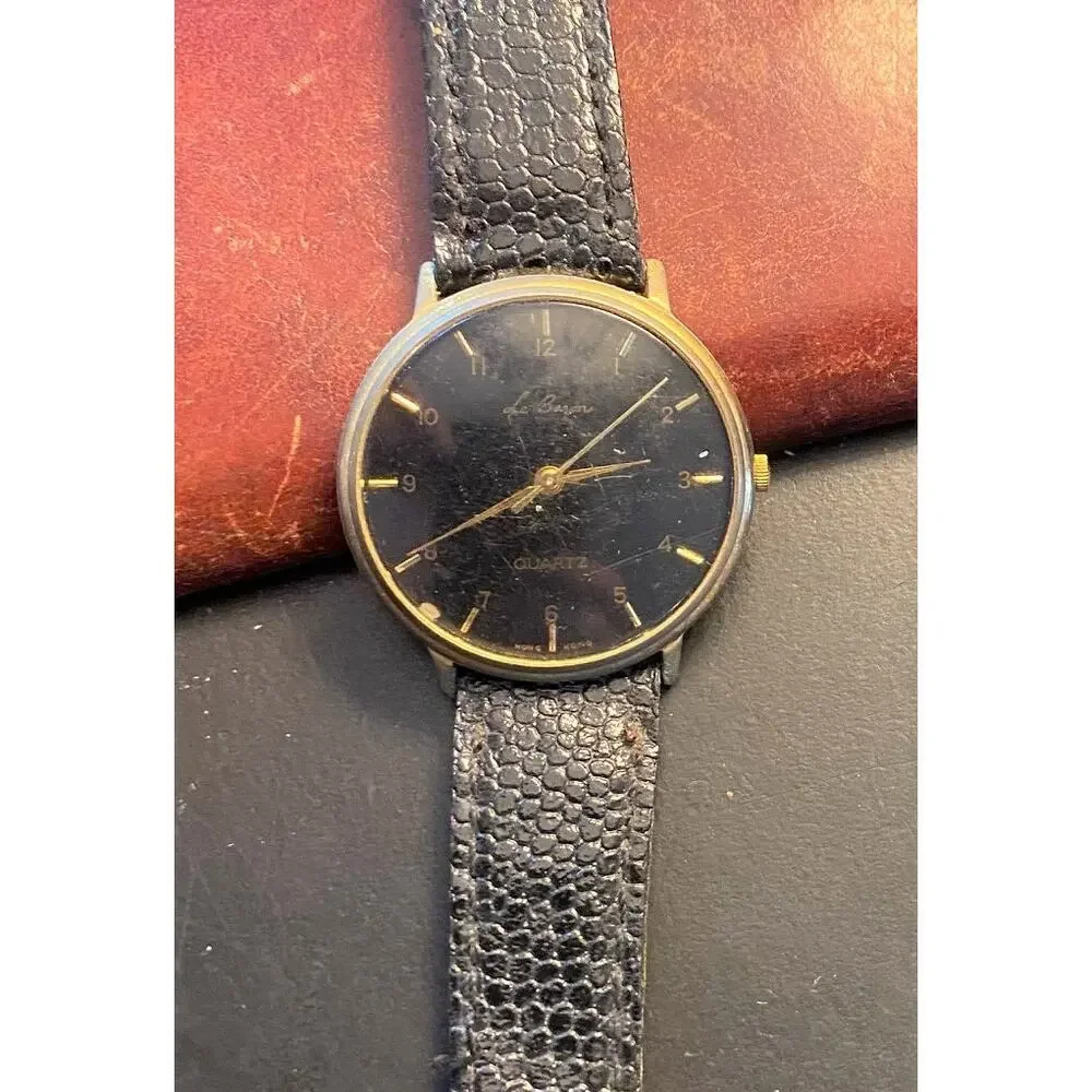 VTG Men's 32mm Le Baron Watch, Black Face and Band